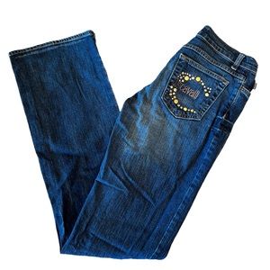 Just Cavalli Logo Distressed Jeans 26” Waist